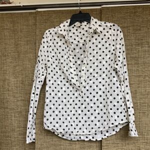 JCREW mixed polka dot popover cotton shirt